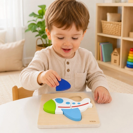 Stevige puzzelstukken voor kleine handjes