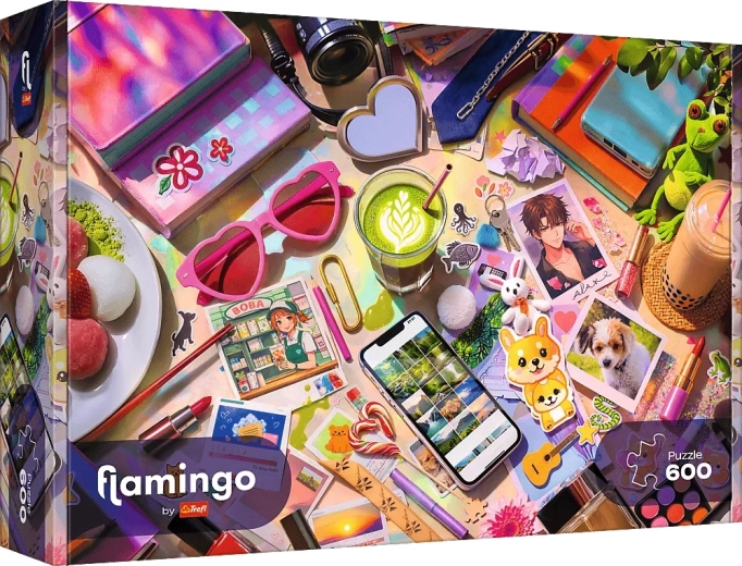 Trefl puzzel Flamingo – Mijn kleine wereld (600 stukjes)