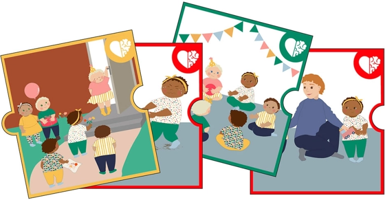 Rubens Barn Baby kaartenset emoties voor poppen