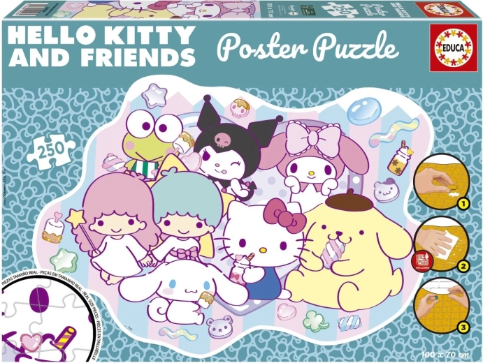 Educa posterpuzzel Hello Kitty en vrienden 250 stukjes