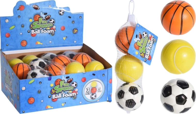 Schuimballetjes 7 cm – set van 3 stuks