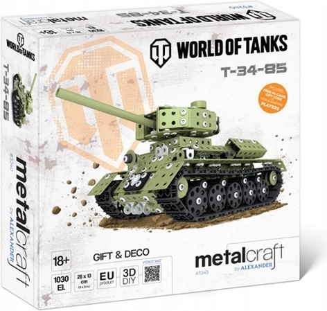 Metalcraft World of Tanks metalen tankmodel T-34-85