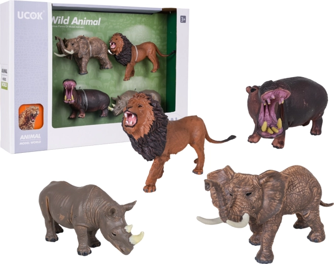 Set realistische figuurtjes van wilde dieren (4 stuks)