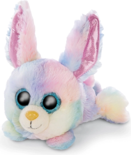 NICI Glubschis pluche konijntje Rainbow Candy liggend 15 cm