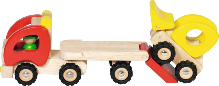 Massief hout en rubberen banden
