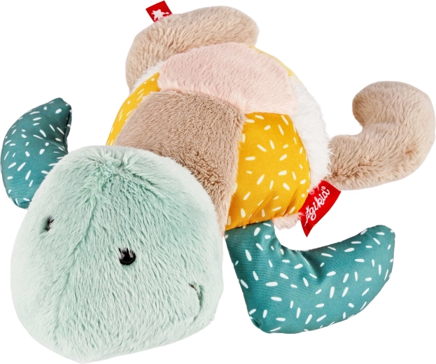 Sigikid patchwork pluche schildpad – eerste knuffelvriendje voor je baby