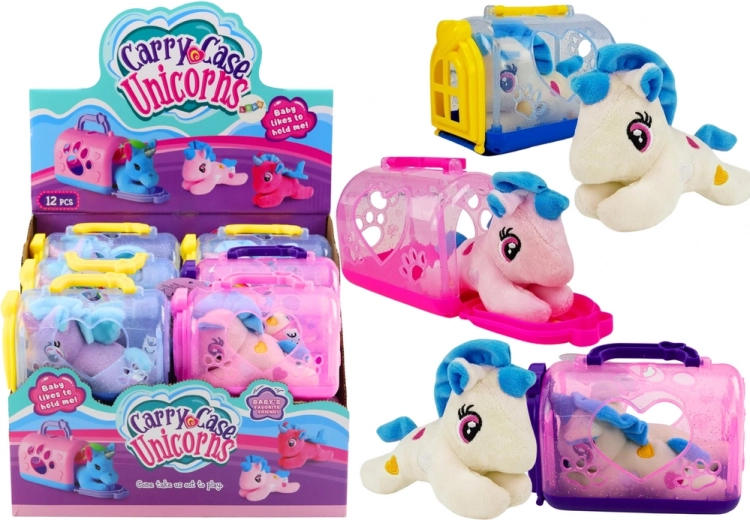 Kleine eenhoorn met draagtas - Pluchen speelgoed