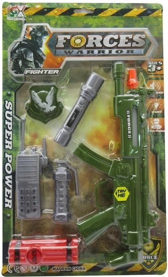 Militaire set voor kinderen 30 cm met licht- en geluidseffecten