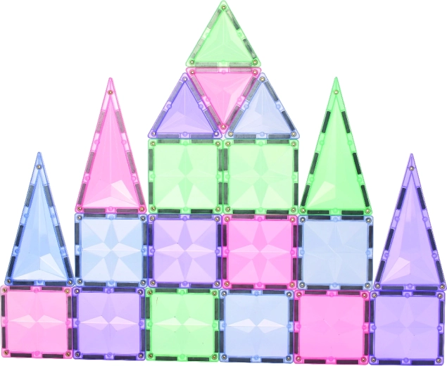 Cleverclixx magnetische bouwset Geo pack pastel 45 stuks