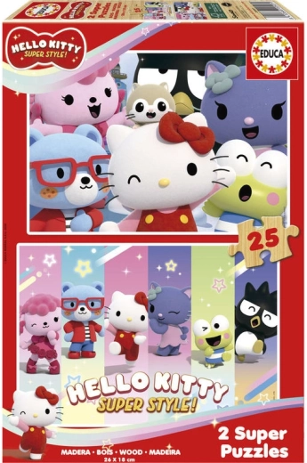 Educa houten puzzel Hello Kitty 2x25 stukjes
