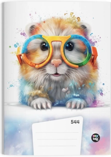 Schrift A5 met hamstermotief, gelijnd, 40 vellen
