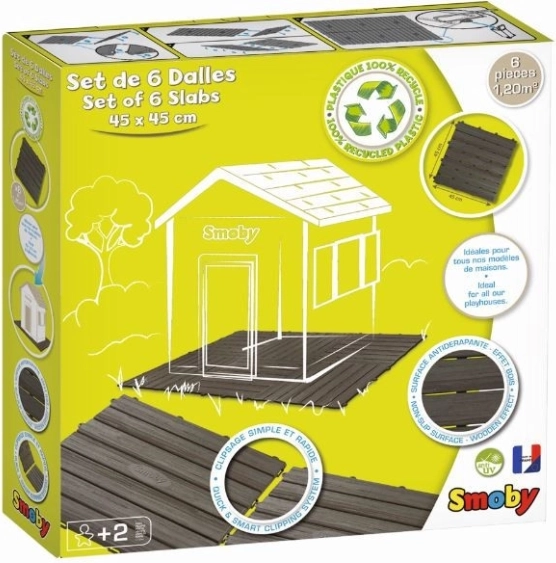 Vloerpaneelset voor SMOBY huisje – set van 6 stuks