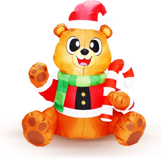 Opblaasbare lichtgevende teddybeer 150 cm