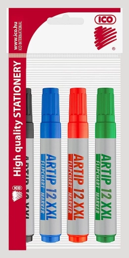 Flipchartmarkers ICO XXL, set van 4 kleuren
