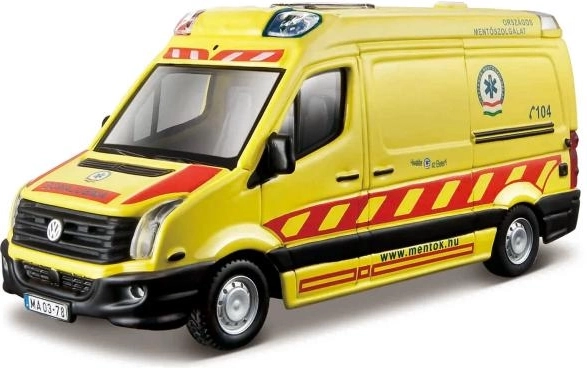Metalen reddingsvoertuigen 1:50 – mix bestelwagens (24 stuks) Bburago