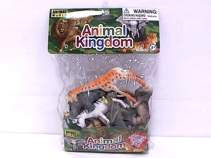 Set wilde dierenfiguren met boompjes en stenen (10 stuks)