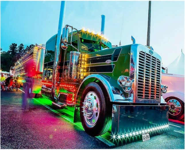 Diamantborduren (diamond painting) Amerikaanse truck 40 × 30 cm
