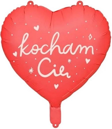 Folieballon hart „Kocham Cię“ 45 cm - 1 stuk