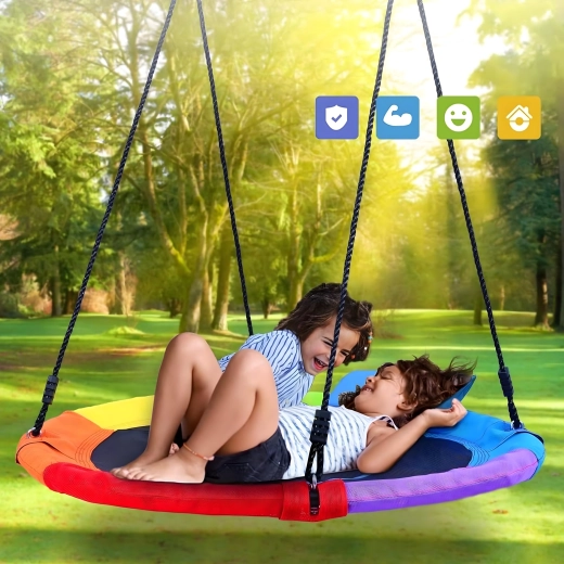 Hangende ronde schommel 100 cm – vogelnest voor kinderen