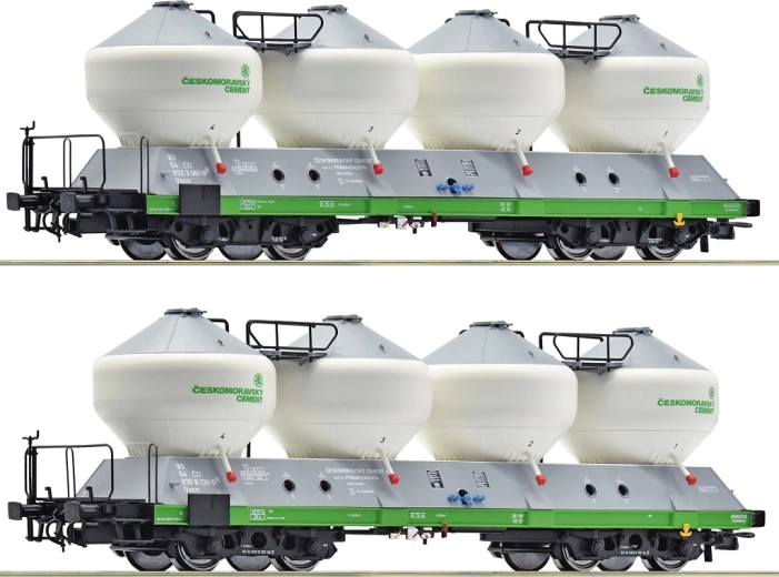 Roco set van 2 silo-wagens Uacs ČD (H0)