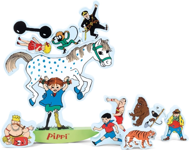 Pippi balanceerspel van houten onderdelen