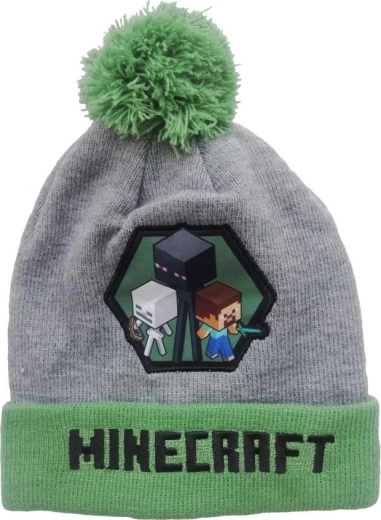 Groengrijze Minecraft-muts