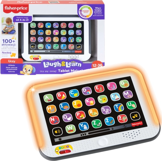 Interactieve educatieve tablet voor de allerkleinsten van Fisher-Price met meer dan 100 geluiden (Pools)