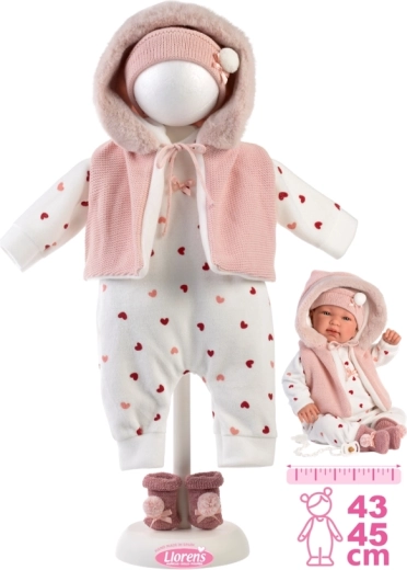 Llorens outfit voor babypop New Born 43–45 cm, 4-delige set