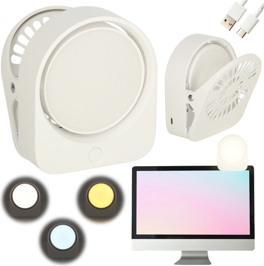 Draadloos clip-nachtlampje voor lezen – wit