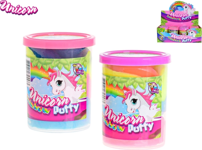 Regenboog scheet-slijm Unicorn in een bekertje