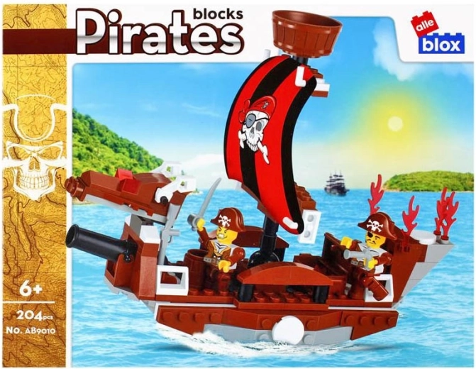 Bouwset piratenschip met minifiguren