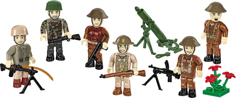 Zes gedetailleerde minifiguren voor dynamische scènes