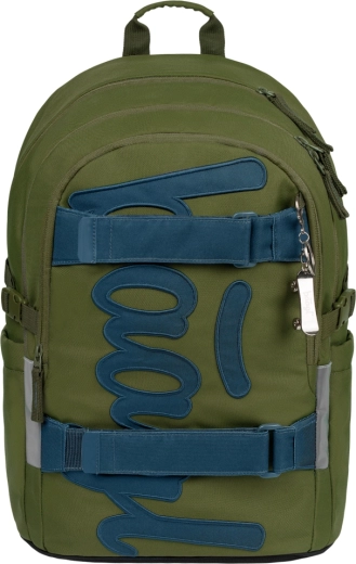 Ergonomische rugzak met laptopvak en riemen voor skateboard