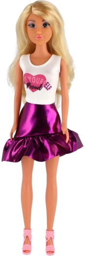 Anlily-pop met lang haar en stijlvolle outfit