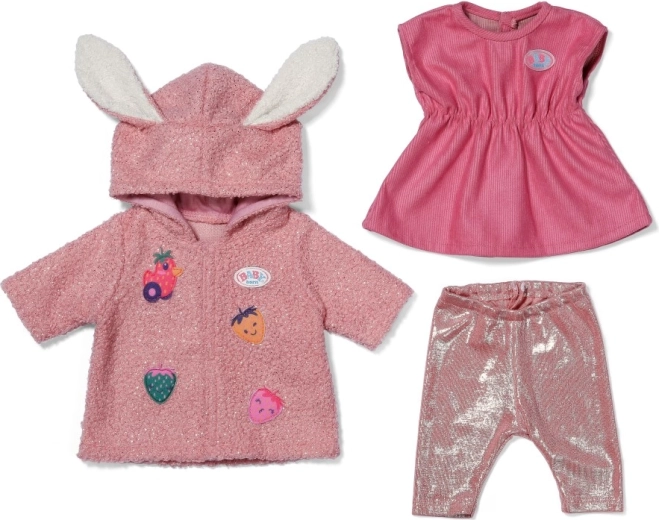 Zacht jasje met oortjes en aardbeidetails