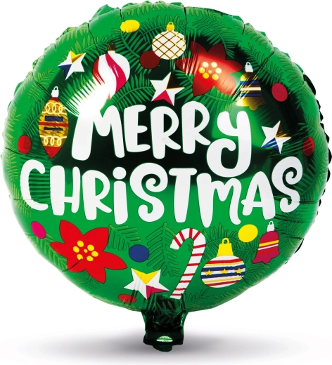 Kerstfolieballon in bolvorm 45 cm