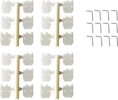 Scharnieren JAMARA 11,2 × 11,2 mm, 12 stuks