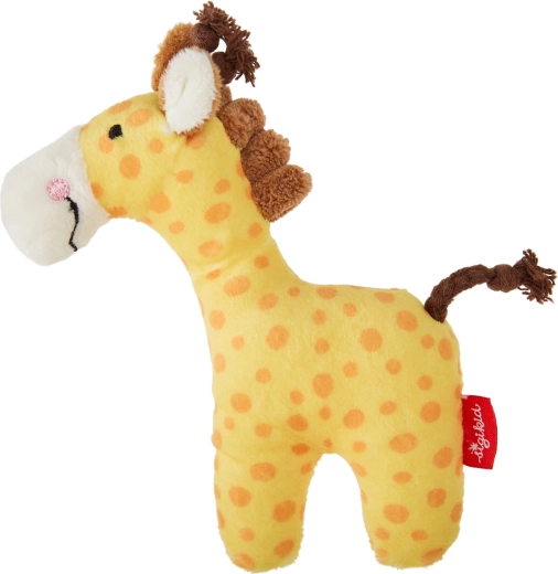 Sigikid eerste pluchen giraffe met rammelaar 15 cm