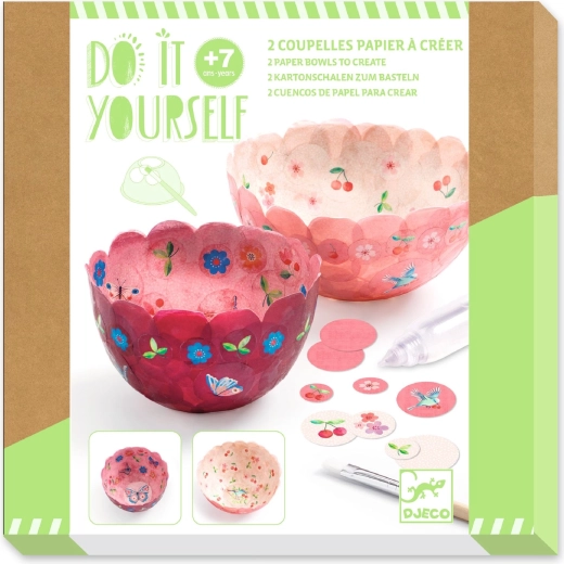 Djeco DIY maken van papieren schaaltjes In the air