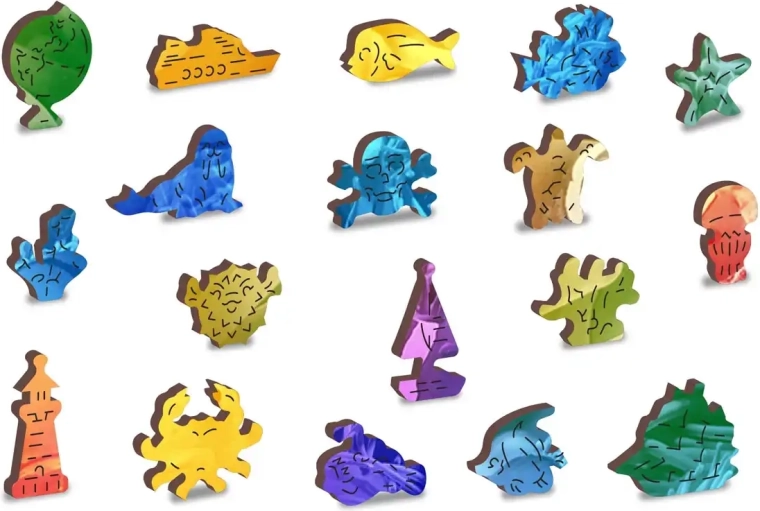 Unieke houten puzzelstukjes