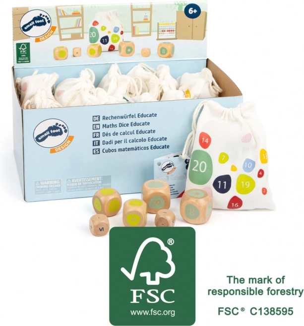 Educatieve rekenblokjes van FSC-hout 12 stuks – small foot