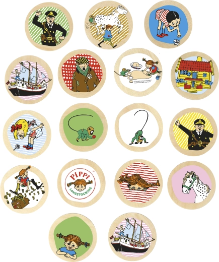 Houten memoryspel pexeso Pippi Langkous