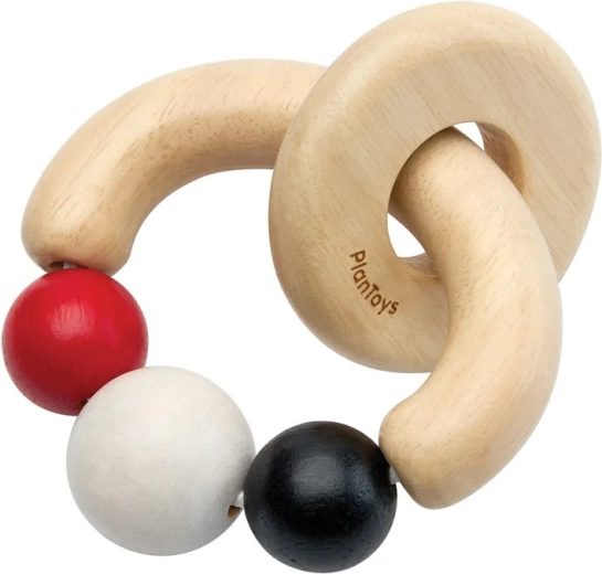PlanToys contrastrammelaar met kralen - 1 stuk