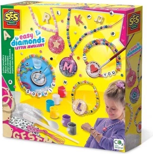 SES Creative set voor het maken van sieraden met letters