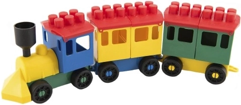 Locomotief en twee aankoppelbare wagons