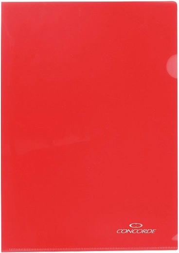 Insteekhoes A4 L met uitsparing, 180 µm, rood, 10 stuks