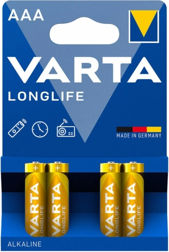 Alkaline micro-penlitebatterijen AAA Varta Longlife, 4 stuks