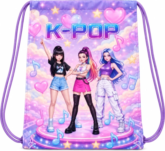 Paarse gymtas voor pantoffels K-Pop Demon Hunters