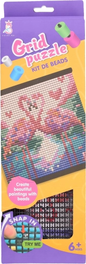 Kralenmozaïek flamingo’s 31 × 32,5 cm
