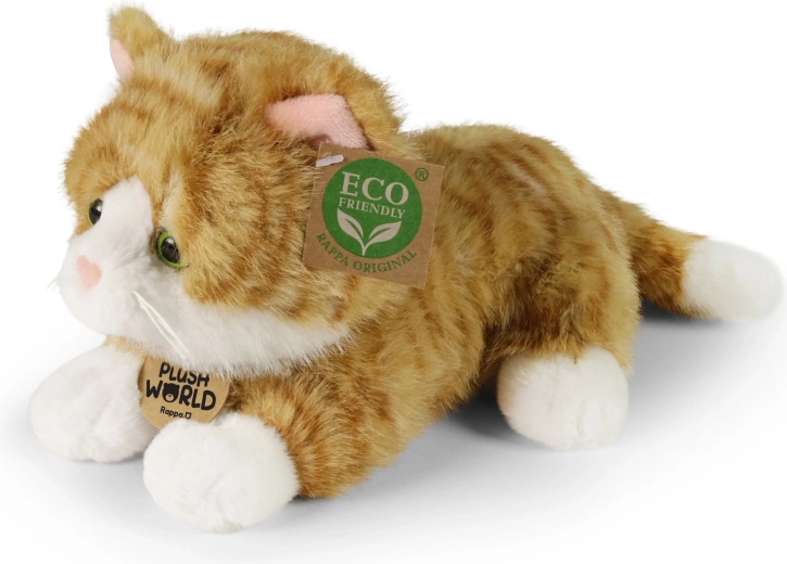 Pluchen roodbruine kat 22 cm Eco-friendly Plush World